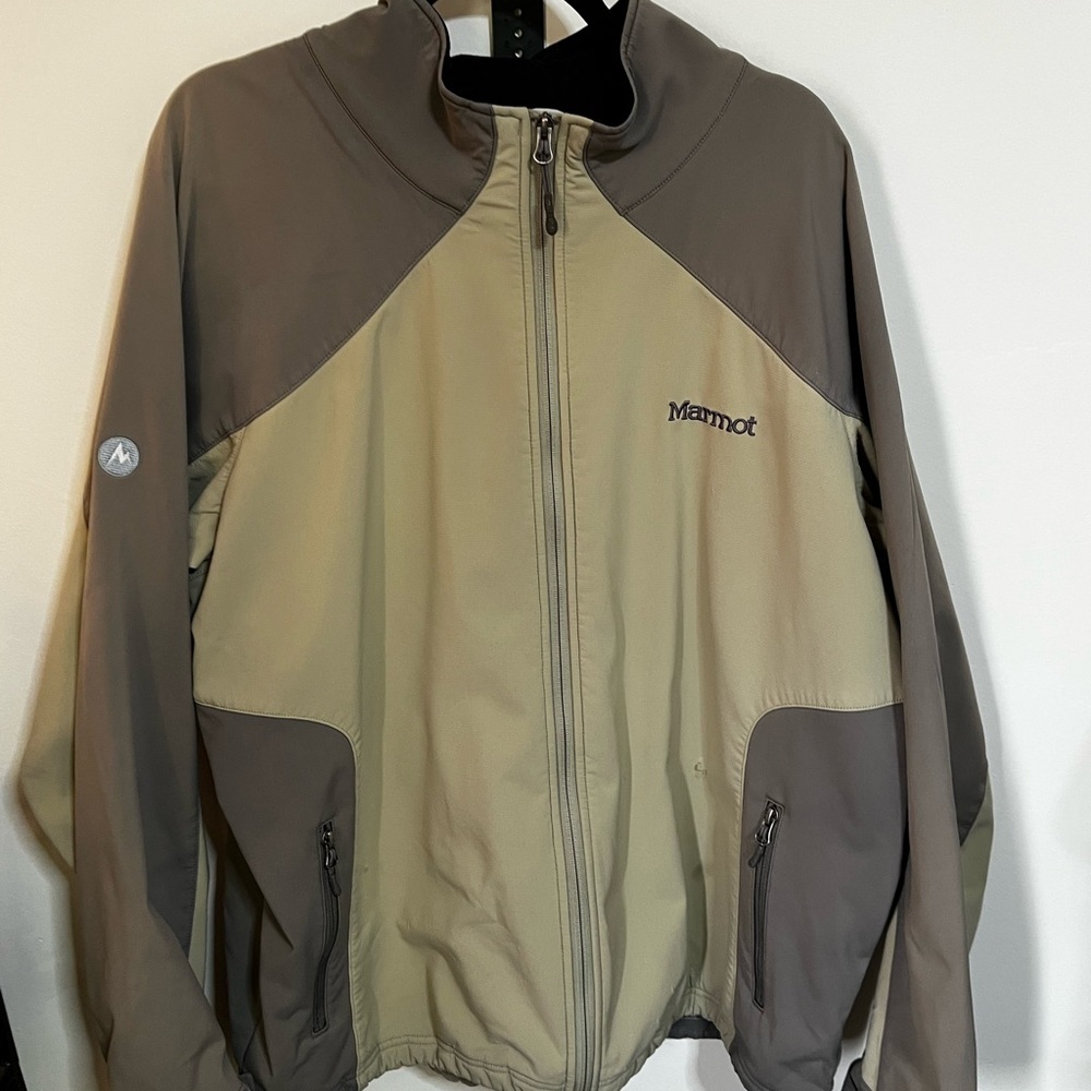 Marmot Men's Performance Jacket - Olive and Beige Imperfection Windstopper